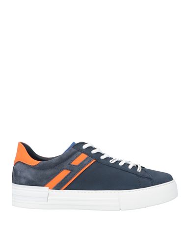 Hogan Man Sneakers Midnight Blue Size 9 Leather In Blue