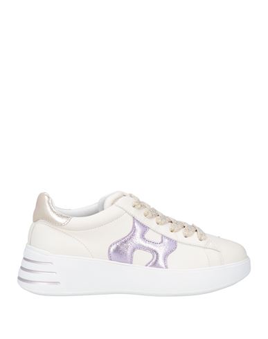 Hogan Woman Sneakers Cream Size 8 Leather In White