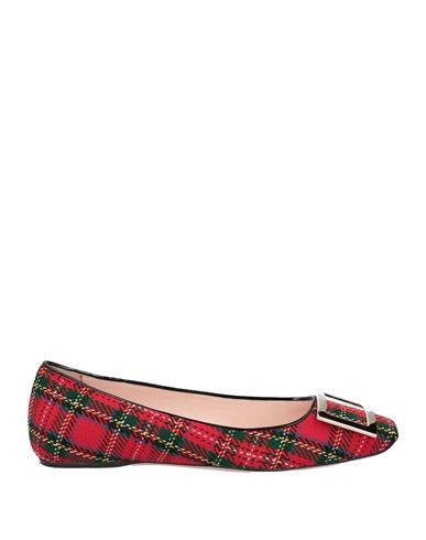 Roger Vivier Woman Ballet Flats Red Size 7.5 Textile Fibers In Red