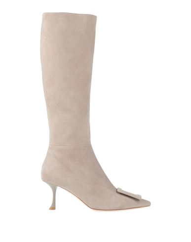 Roger Vivier Woman Boot Light Grey Size 9.5 Leather In Neutral