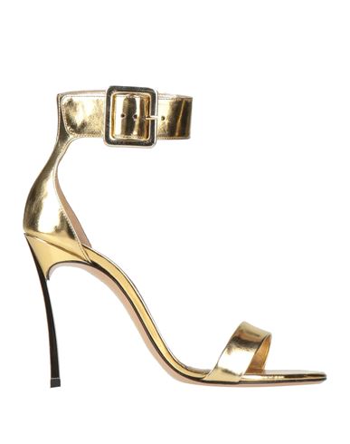 Casadei Woman Sandals Gold Size 8 Leather In Gold