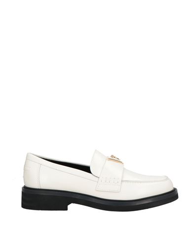 Guess Woman Loafers White Size 7 Leather In White