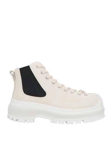 JIL SANDER JIL SANDER WOMAN SNEAKERS CREAM SIZE 8 LEATHER 