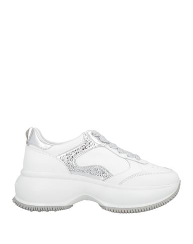 HOGAN HOGAN WOMAN SNEAKERS WHITE SIZE 8 LEATHER 