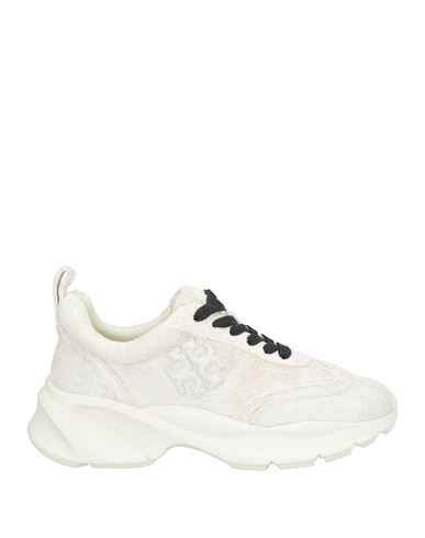 Tory Burch Woman Sneakers Ivory Size 7.5 Leather In White