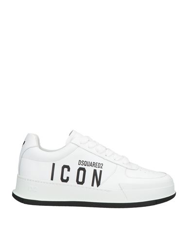 Dsquared2 Man Sneakers White Size 9 Leather, Textile Fibers In White