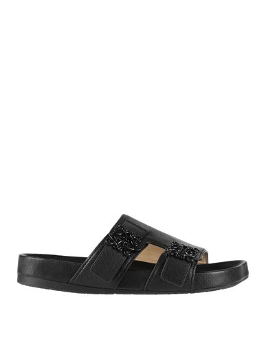 LOEWE LOEWE WOMAN SANDALS BLACK SIZE 8 LEATHER 