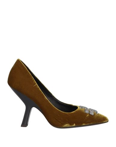 Tory Burch Woman Pumps Green Size 8 Textile Fibers In Green