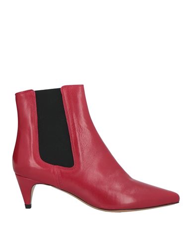 Isabel Marant Woman Ankle Boots Red Size 5.5 Leather In Red