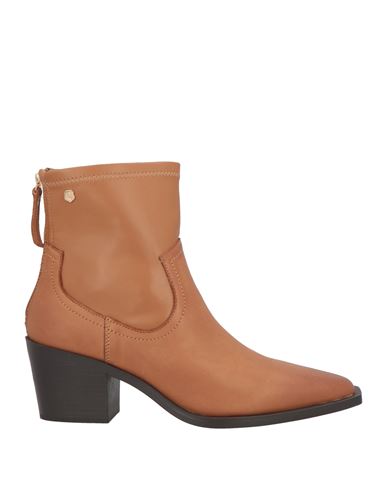 Carmela Woman Ankle Boots Camel Size 9 Leather In Beige