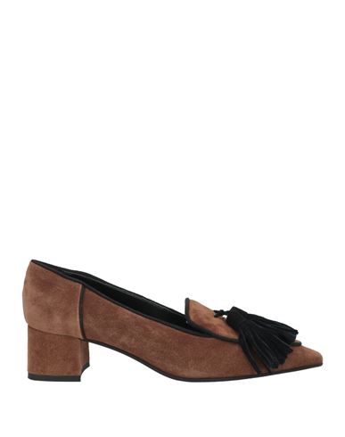 Hego's Woman Loafers Brown Size 8 Leather In Brown
