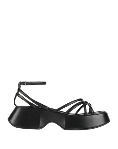 Vic Matie Vic Matiē Woman Thong Sandal Black Size 8 Leather In Black