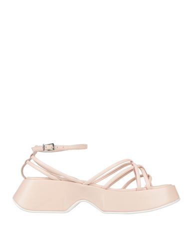 Shop Vic Matie Vic Matiē Woman Thong Sandal Blush Size 6 Leather In Pink