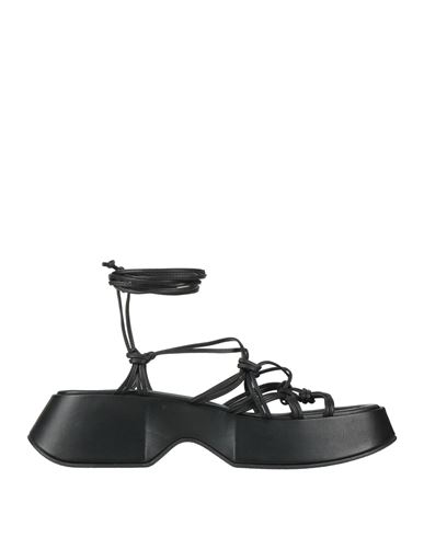 VIC MATIE VIC MATIĒ WOMAN SANDALS BLACK SIZE 8 LEATHER 