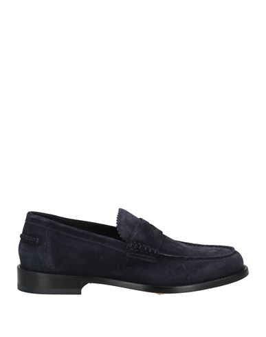 Doucal's Man Loafers Midnight Blue Size 8 Leather In Blue