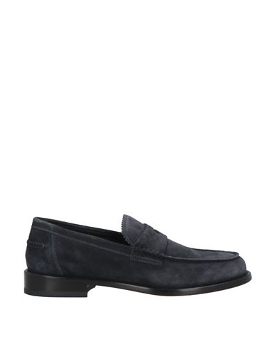 Doucal's 'standford' Black Slip-on Loafers In Blue