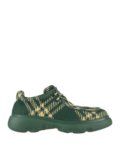 Burberry Embroidered Fabric Creeper Lace-up Shoes In Green