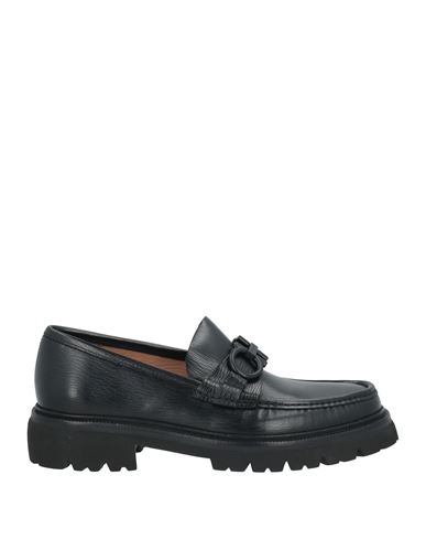Ferragamo Man Loafers Black Size 9 Calfskin In Black