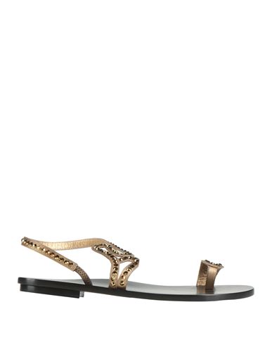 GIORGIO ARMANI GIORGIO ARMANI WOMAN THONG SANDAL SAND SIZE 8 TEXTILE FIBERS 