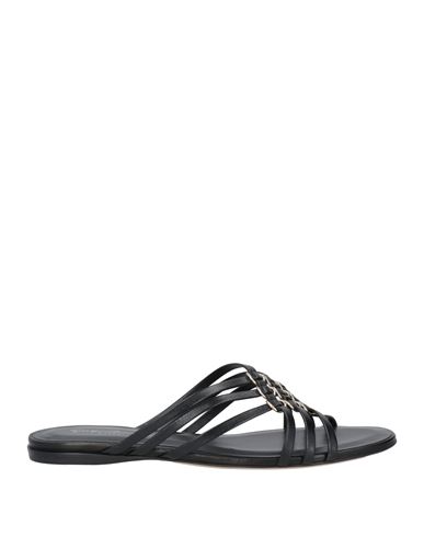 Giorgio Armani Woman Sandals Black Size 7 Leather In Black