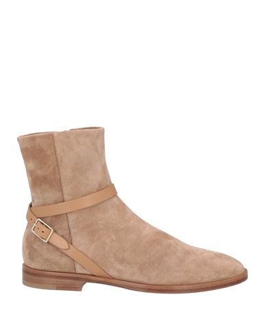 Giorgio Armani Woman Ankle Boots Sand Size 8 Leather In Beige