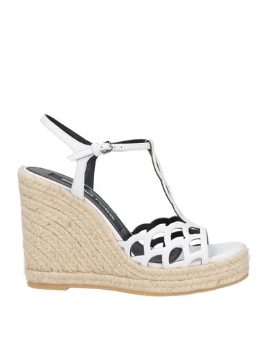 Shop Sergio Rossi Woman Espadrilles White Size 8 Leather