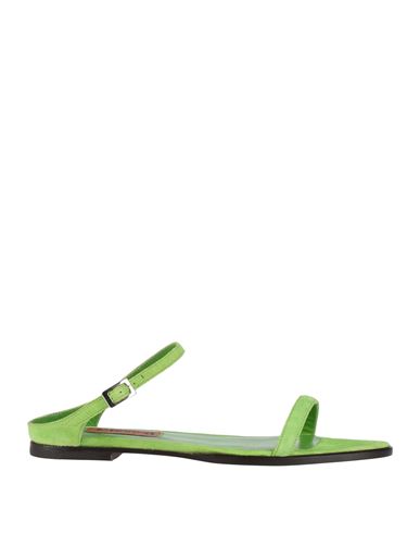 MISSONI MISSONI WOMAN SANDALS LIME GREEN SIZE 10 LEATHER 