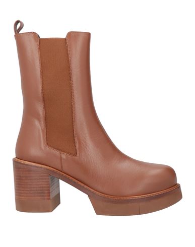 Paloma Barceló Woman Ankle Boots Tan Size 10 Leather