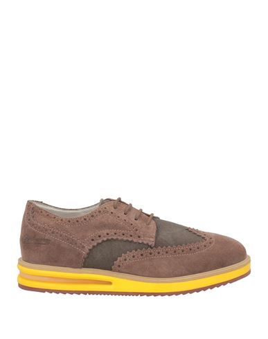Barleycorn Man Lace-up Shoes Brown Size 7 Leather, Textile Fibers