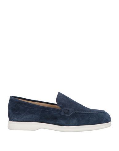 Doucal's Blue Suede Moccasin In Navy