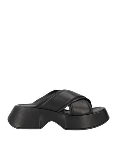 VIC MATIE VIC MATIĒ WOMAN SANDALS BLACK SIZE 8 LEATHER 