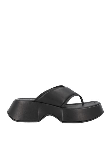 VIC MATIE VIC MATIĒ WOMAN THONG SANDAL BLACK SIZE 8 TEXTILE FIBERS 