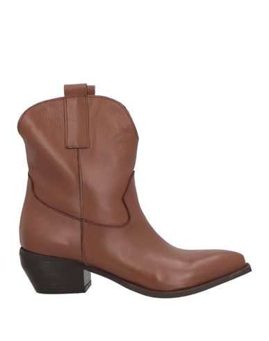Emporio Di Parma Woman Ankle Boots Brown Size 8 Calfskin In Brown