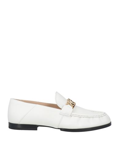 TOD'S TOD'S WOMAN LOAFERS WHITE SIZE 8 LEATHER 