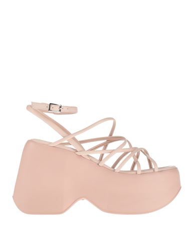 VIC MATIE VIC MATIĒ WOMAN SANDALS LIGHT PINK SIZE 9 LEATHER 
