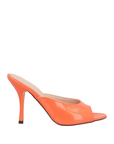 Shop Pinko Woman Sandals Orange Size 7 Textile Fibers