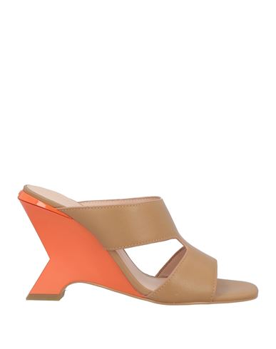 Shop Pinko Woman Sandals Camel Size 8 Calfskin In Beige