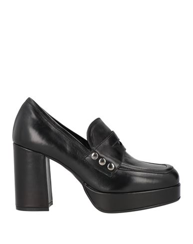 Carmens Woman Loafers Black Size 8 Leather In Black