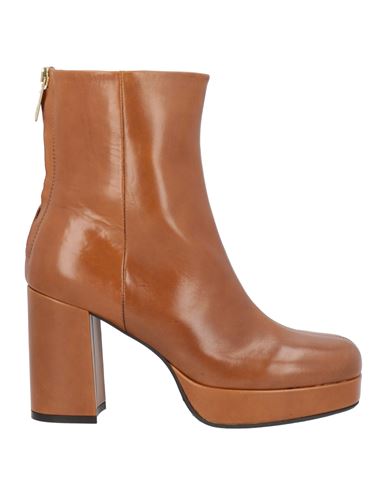 Carmens Woman Ankle Boots Tan Size 7 Leather In Brown
