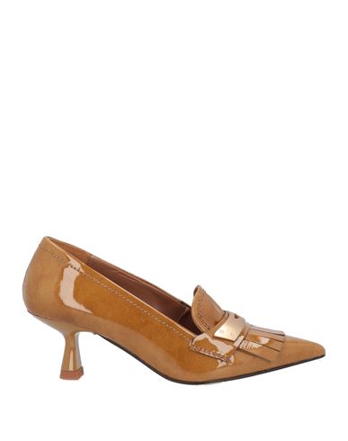 Elvio Zanon Woman Loafers Mustard Size 8 Leather In Yellow