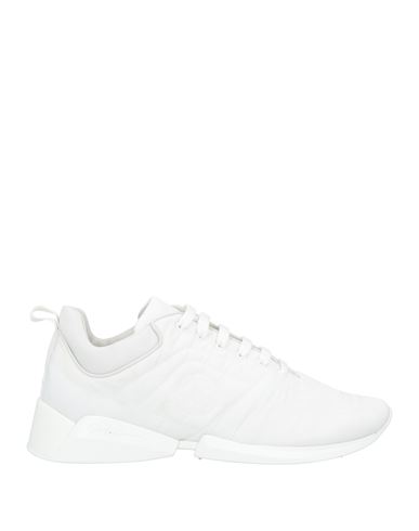Giorgio Armani Woman Sneakers White Size 8 Textile Fibers, Leather In White