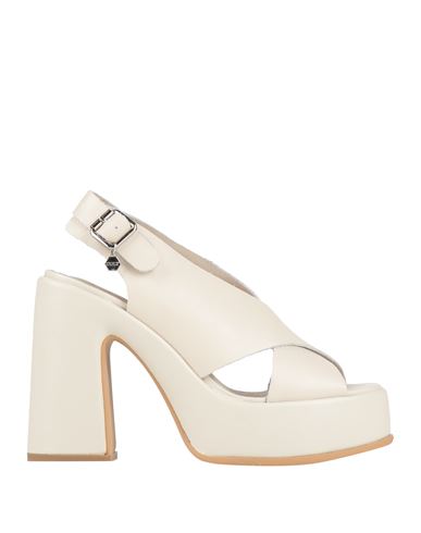 Cult Woman Sandals Off White Size 8 Leather In Off White