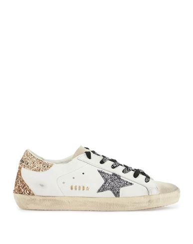 Golden Goose Women Super-star Sneakers With Glitter Star In White
