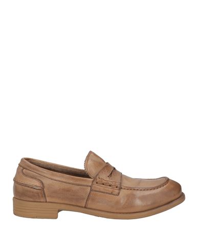 Officine Creative Italia Woman Loafers Camel Size 8 Leather In Beige
