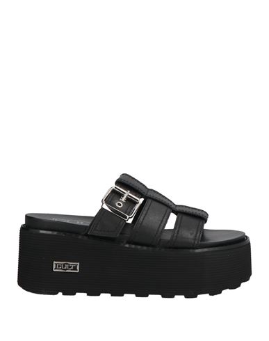 Cult Woman Sandals Black Size 8 Leather In Black