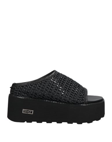 Cult Woman Sandals Black Size 8 Leather In Black