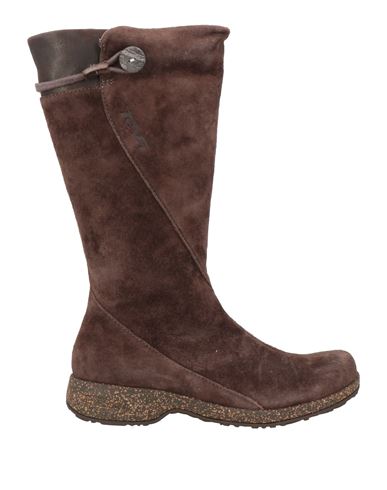 Teva Woman Boot Chocolate Brown Size 5 Leather In Brown
