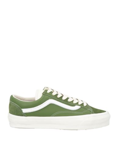 Vans Man Sneakers Military Green Size 9 Leather In Green