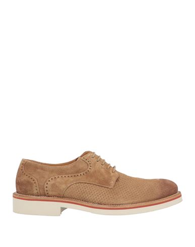Calce Man Lace-up Shoes Sand Size 11 Leather