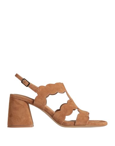 Bruno Premi Woman Sandals Camel Size 6 Leather In Beige